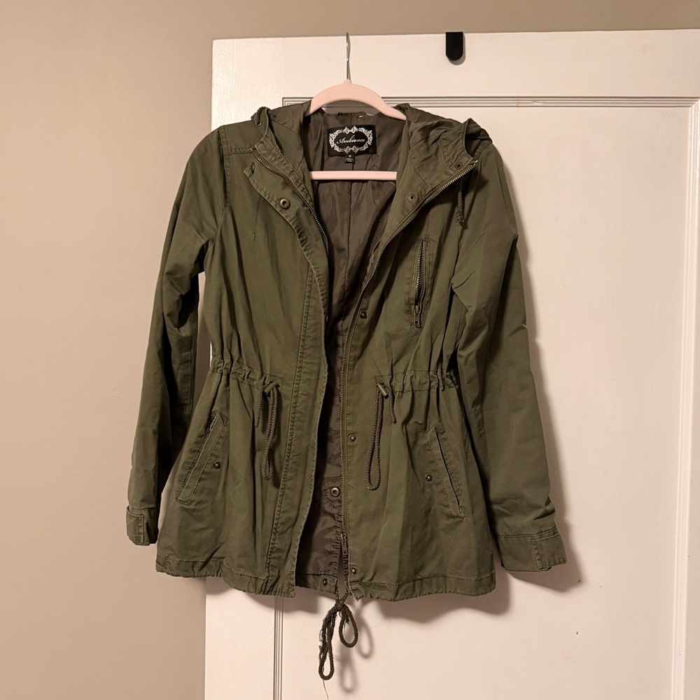 Olive Green Utility Anorak Jacket